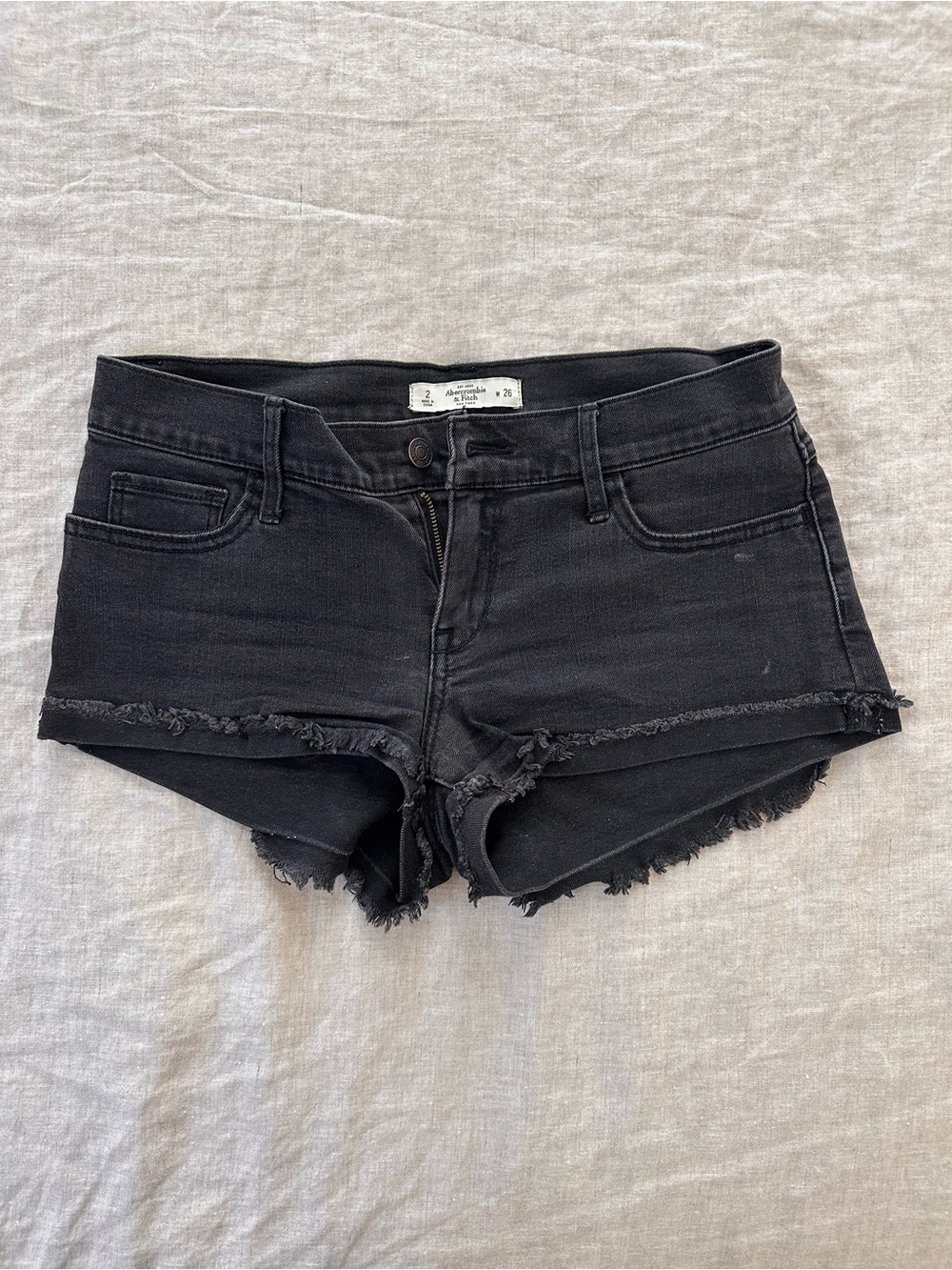 Abercrombie & Fitch Black Denim Cutoff Shorts